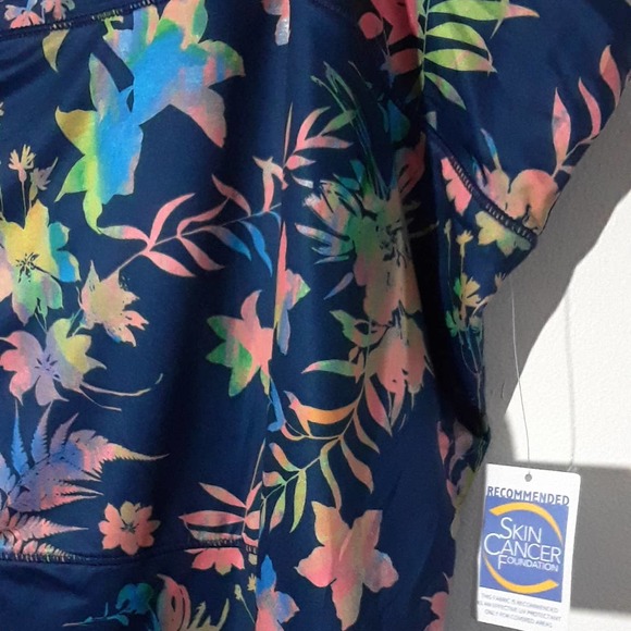 Reel Legends Skort Blue Floral Beach, size 3X, NWT! Orig $32 Pleat Active Swim - Picture 2 of 8